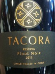 Tacora Reserva Pinot Noir by Kupal Wines 2011